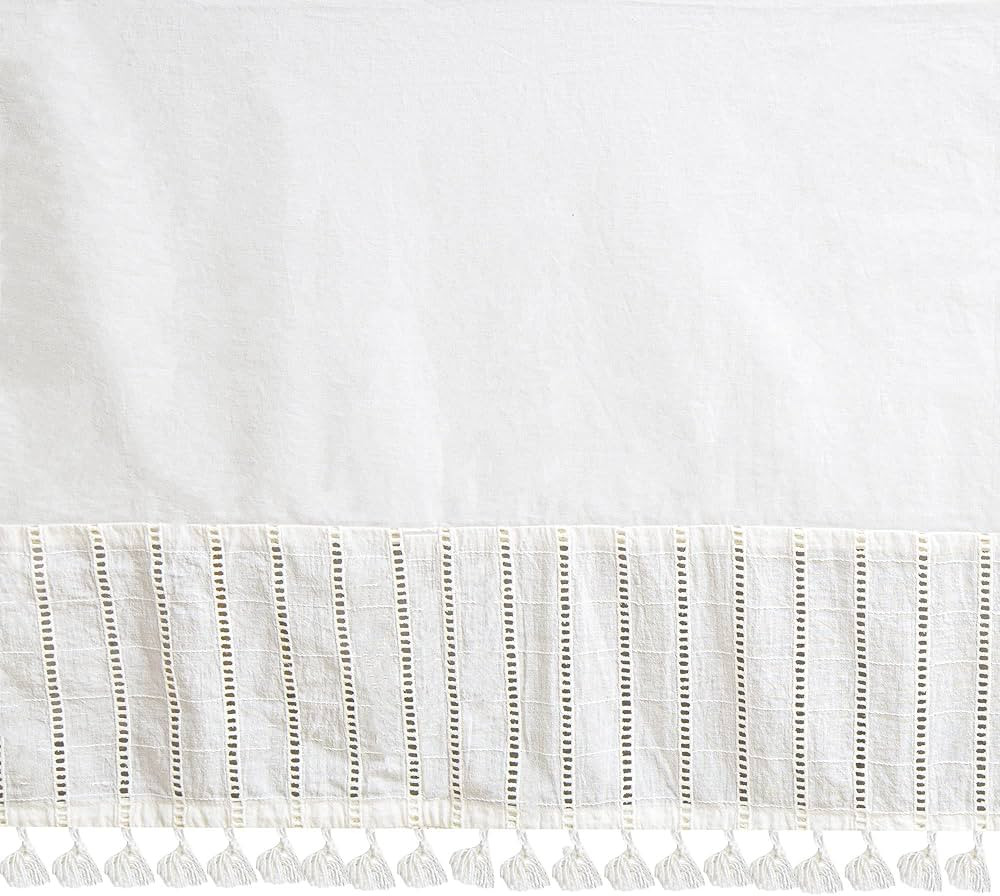 Crane Baby Wrap Around Bed Skirt for Crib, Cotton Crib Skirt for Boy's and Girl's Nursery, White,... | Amazon (US)