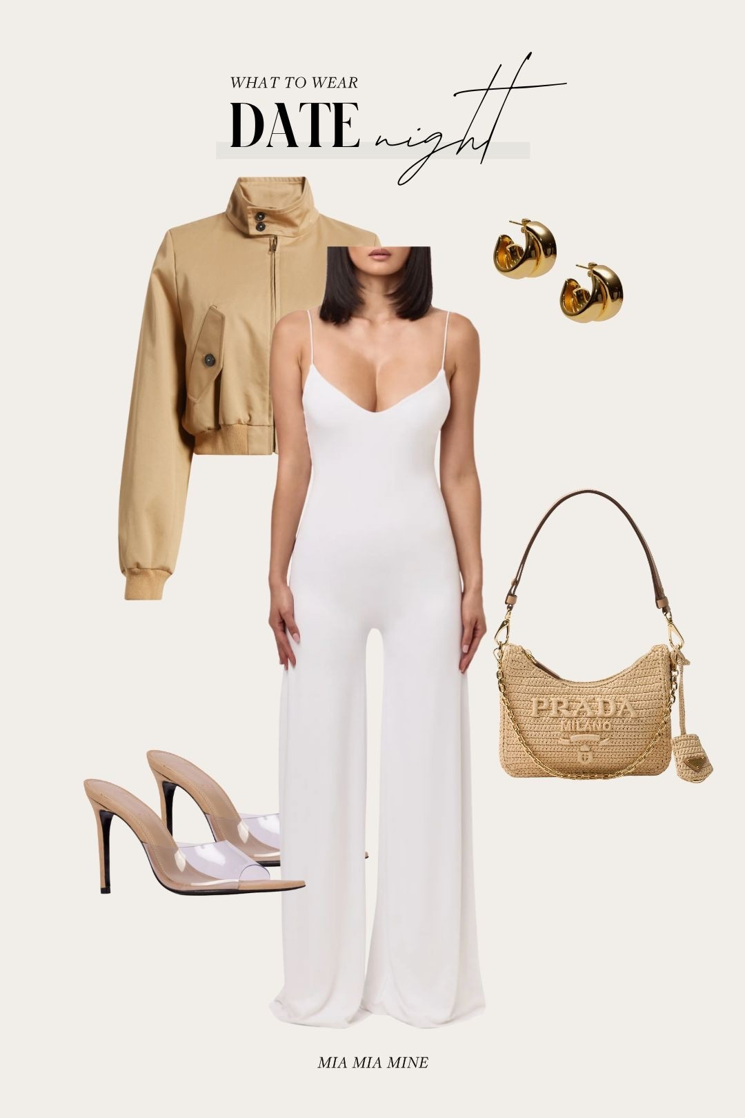 Summer date night outfit
Frame bomber jacket
Naked wardrobe jumpsuit
Prada raffia bag 

#LTKItBag #LTKStyleTip #LTKFindsUnder100