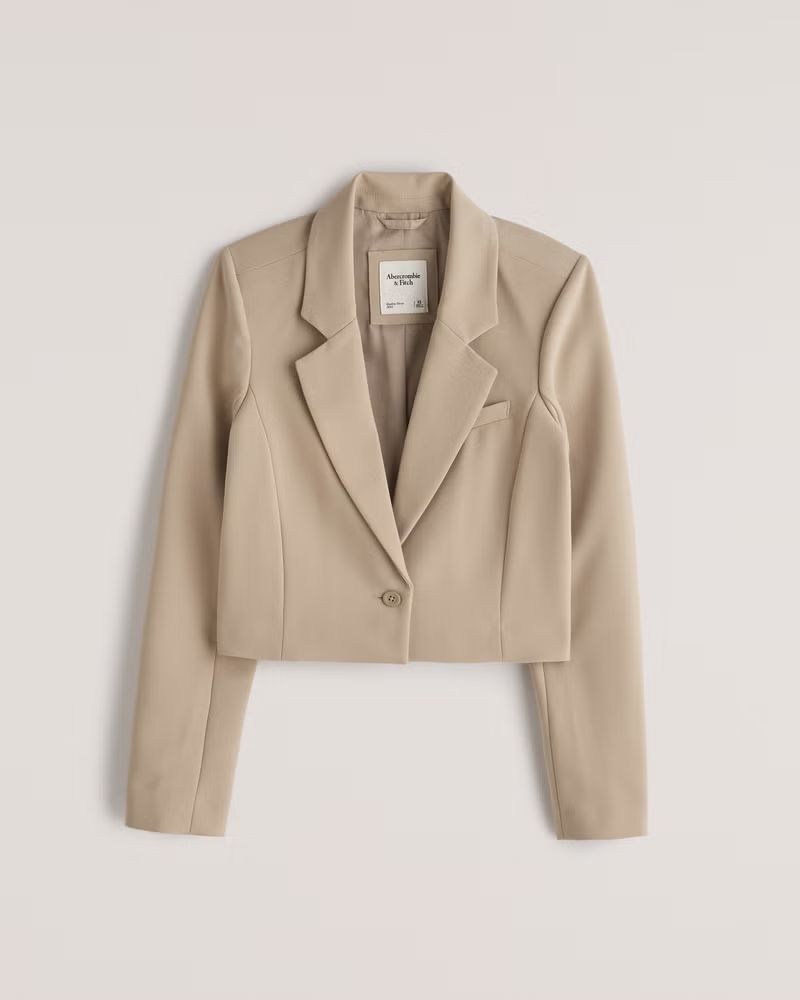 Women's Cropped Blazer | Women's Clearance - New Styles Added | Abercrombie.com | Abercrombie & Fitch (US)