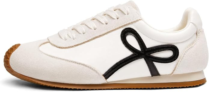 Coutgo Womens Slip On Fashion Sneakers Lace Up Sneaker Walking Shoes | Amazon (US)