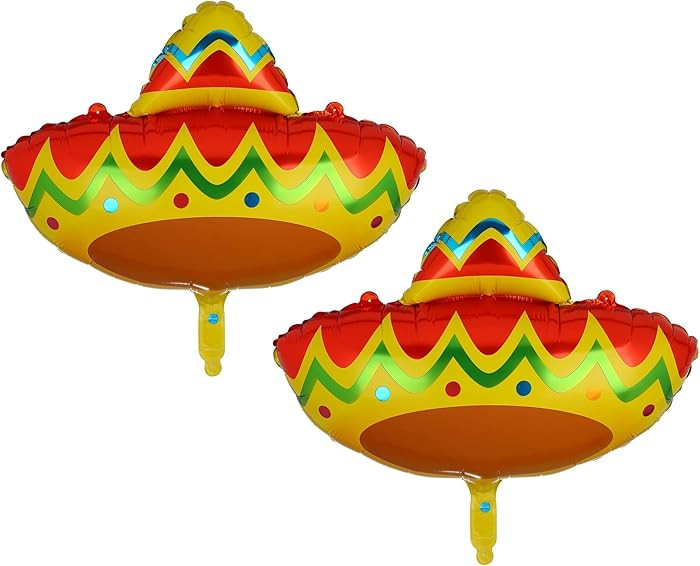 Fiesta Sombrero Balloon Mexican Cinco De Mayo Theme Foil Mylar Balloons Birthday Baby Shower Taco... | Amazon (US)