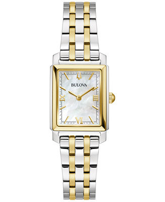 Bulova Women's Classic Sutton Two-Tone Stainless Steel Bracelet Watch 21mm - Macy's | Macy's