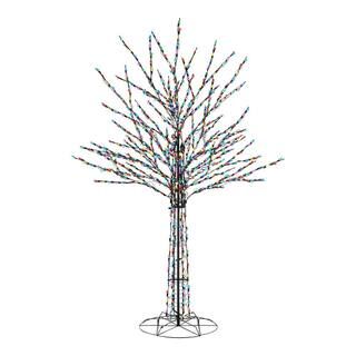Home Accents Holiday 8 ft. Bare Branch Prelit Multi LED Artificial Christmas Tree 4407463BR02UHO1... | The Home Depot
