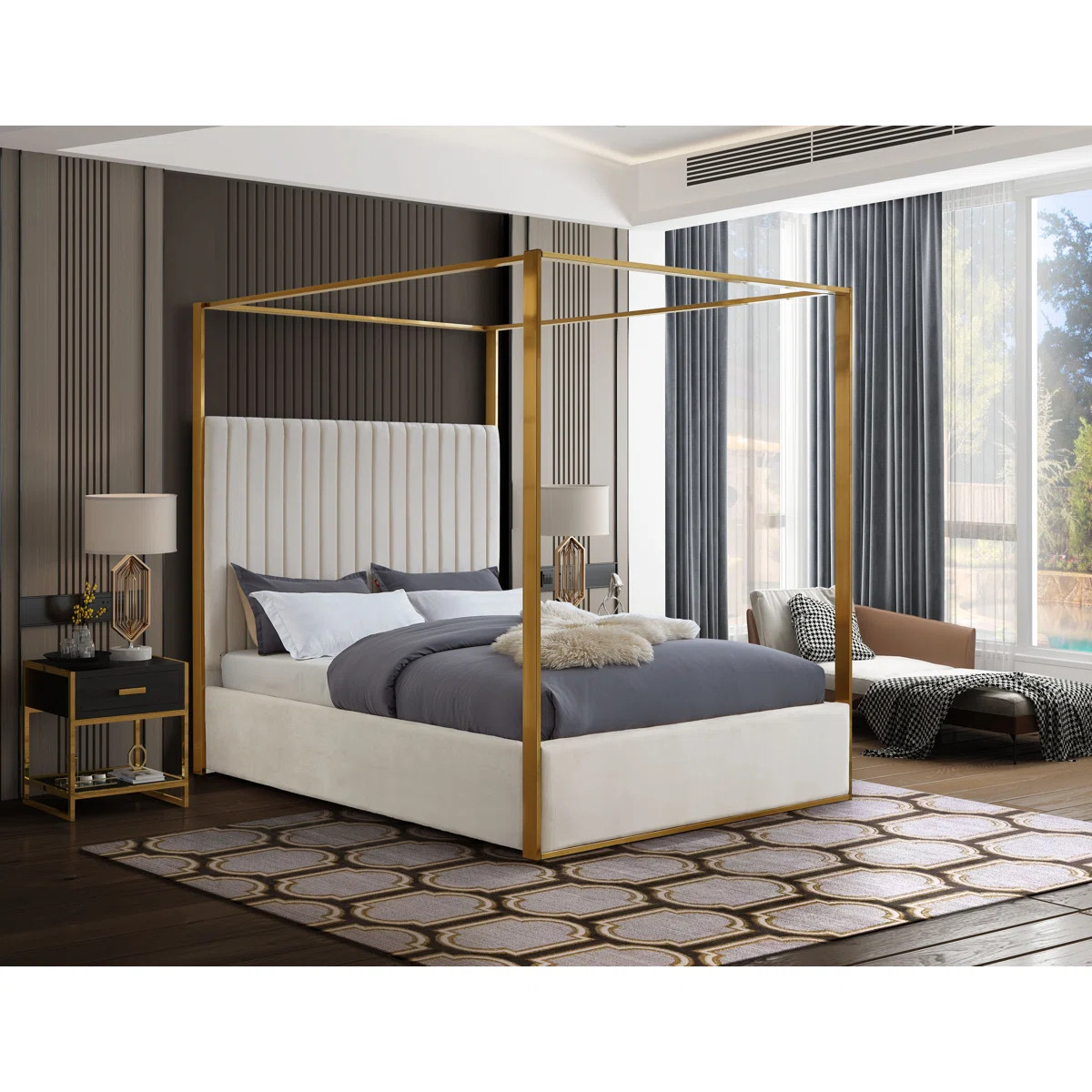 Heersa Velvet Bed | Wayfair North America