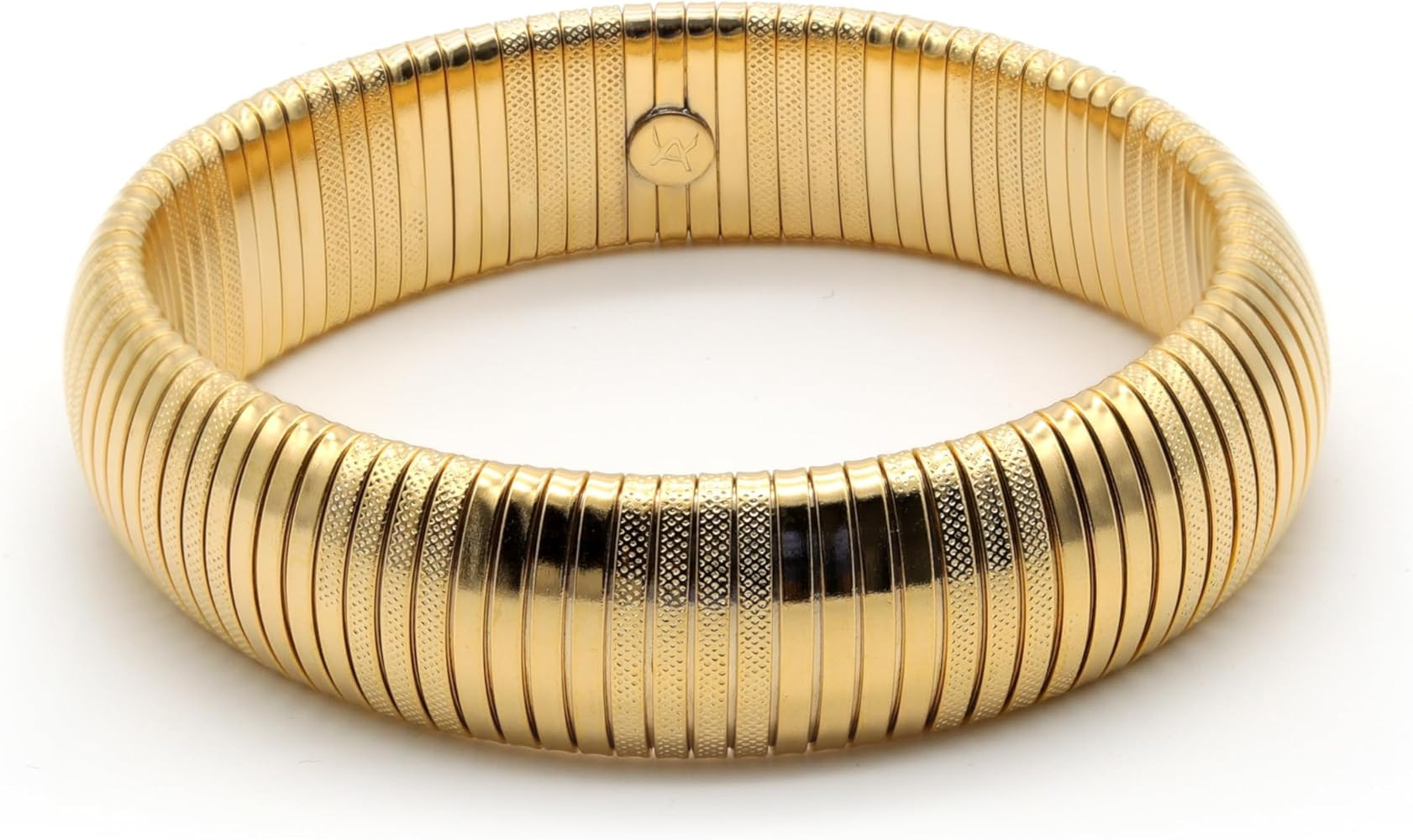 Marshal Metal Fashion Bracelet Omega 18k Gold Plated Brass Stretch Cobra Bracelet | Amazon (US)