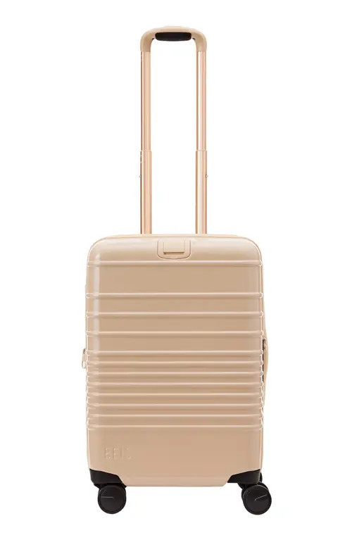 Béis The 21-Inch Carry-On Roller in Beige Glossy at Nordstrom | Nordstrom