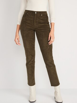 High-Waisted O.G. Straight Corduroy Ankle Pants for Women | Old Navy (US)