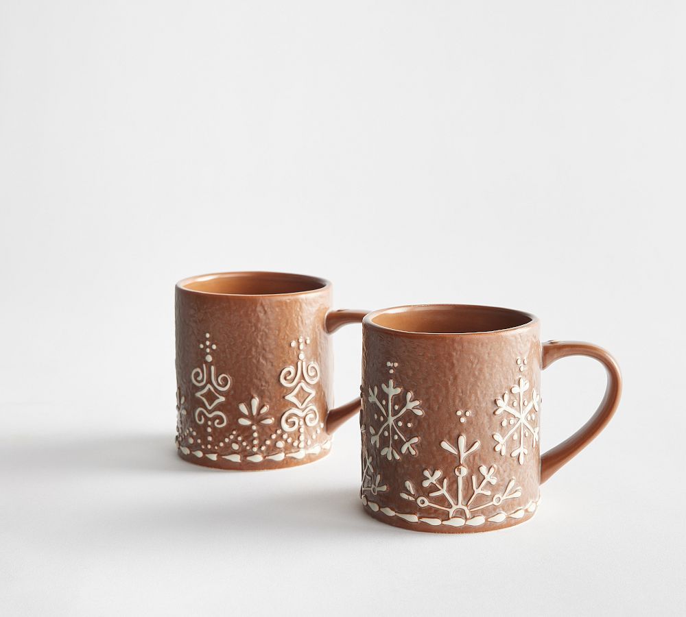Gingerbread Mugs - Set of 2 | Pottery Barn (US)