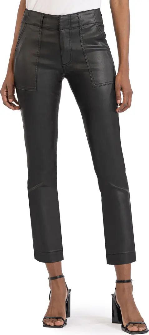 KUT from the Kloth Reese Coated Ankle Slim Straight Leg Jeans | Nordstrom | Nordstrom
