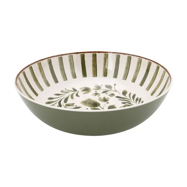Better Homes & Gardens 12-inch Bamboo Melamine Serve Bowl, Green | Walmart (US)