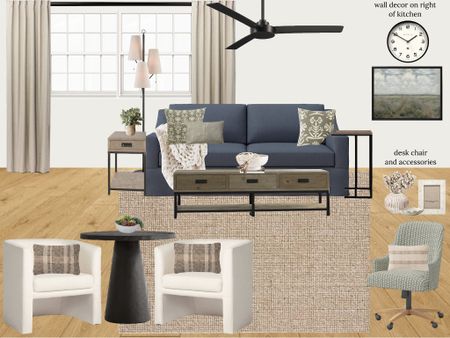 Coordinating small living room with pull out couch. Perfect for an apartment !

#LTKhome