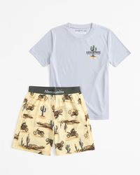 boys shorts pajama set | boys | Abercrombie.com | Abercrombie & Fitch (US)