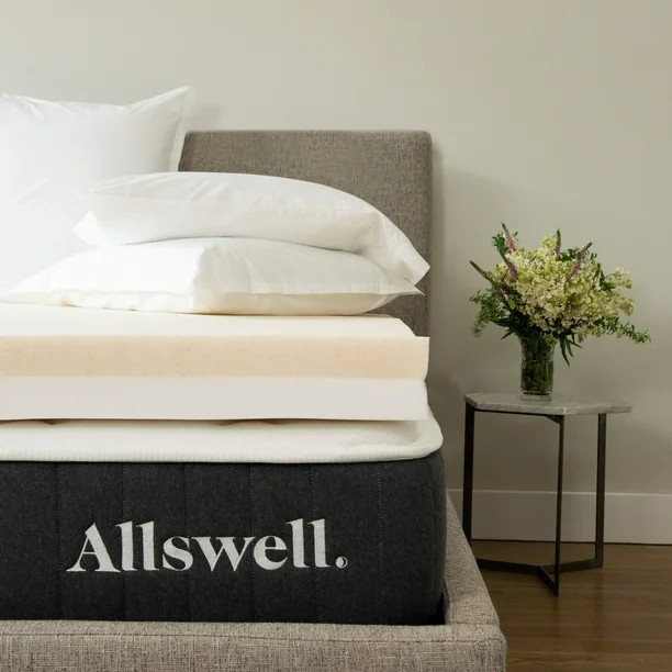 Allswell 4" Memory Foam Mattress Topper Infused with Copper Gel, Queen | Walmart (US)
