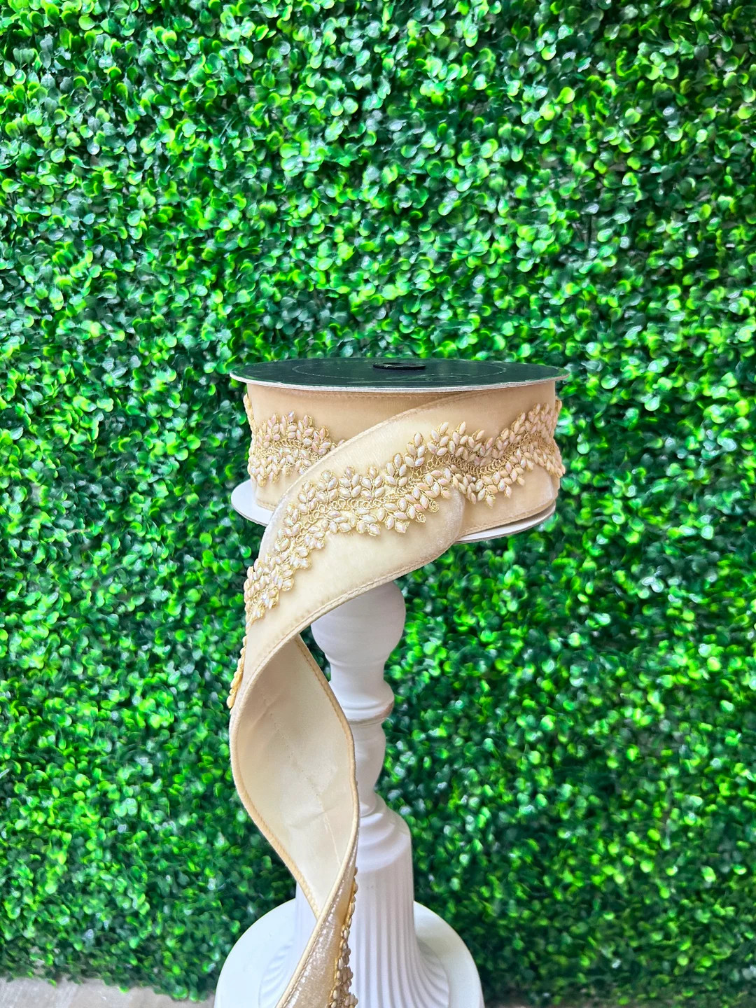 Cream Petite Jewel Ribbon 2.5 Inch X 5 Yards - Etsy | Etsy (US)