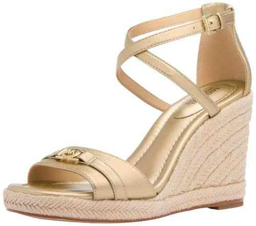 Michael Kors Women's Mandy Wedge Sandal, Pale Gold, 9.5 | Amazon (US)