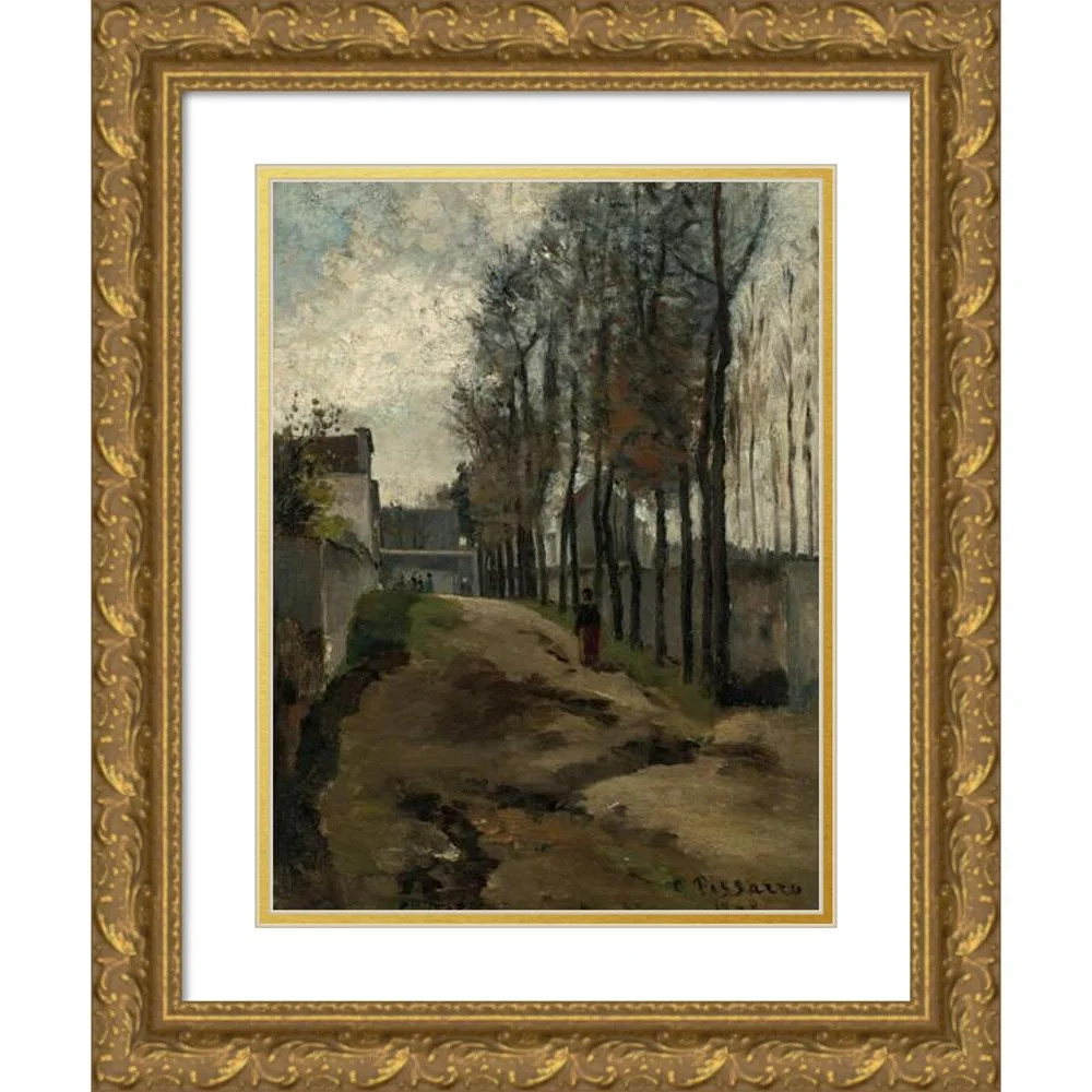 Camille Pissarro 15x18 Gold Ornate Wood Frame and Double Matted Museum Art Print Titled - The Pat... | Walmart (US)
