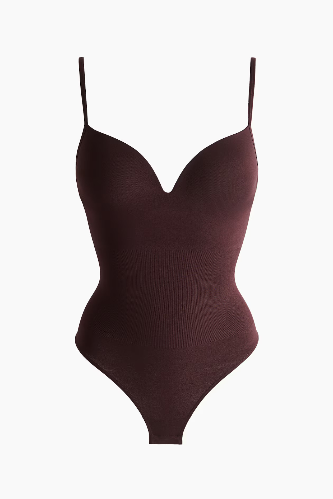 Seamless Light Shape Push-up thong body - Burgundy - Ladies | H&M GB | H&M (UK, MY, IN, SG, PH, TW, HK)