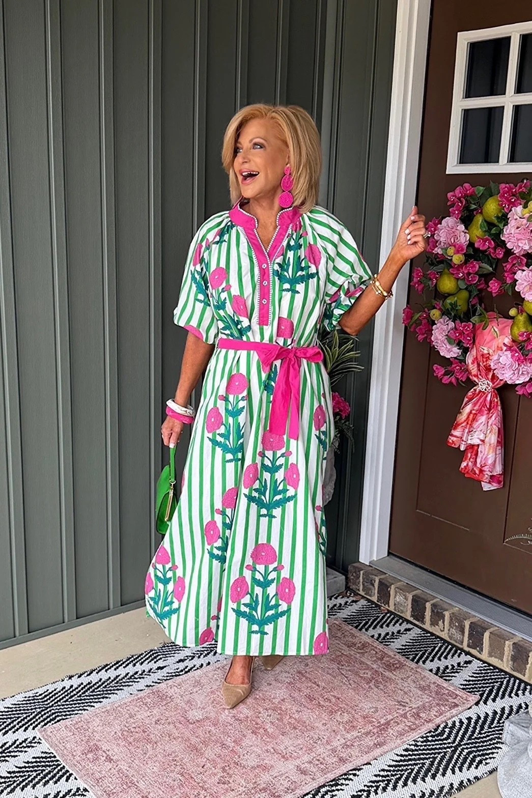 You know #pinkandgreen is just classic #preppy #colorcombo and #blockprintdress this #cottondress is so good #mididress #springdress #easterdress

#LTKMidsize #LTKTall #LTKootd