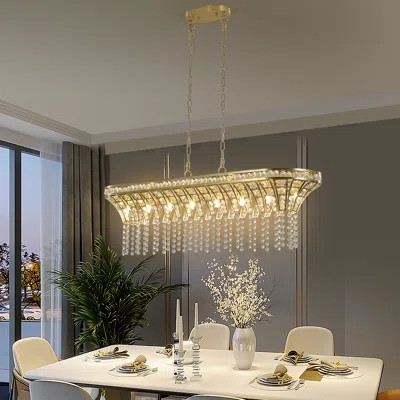 Luxury Gold Crystal Chandelier With Crystal Shades | Wayfair North America