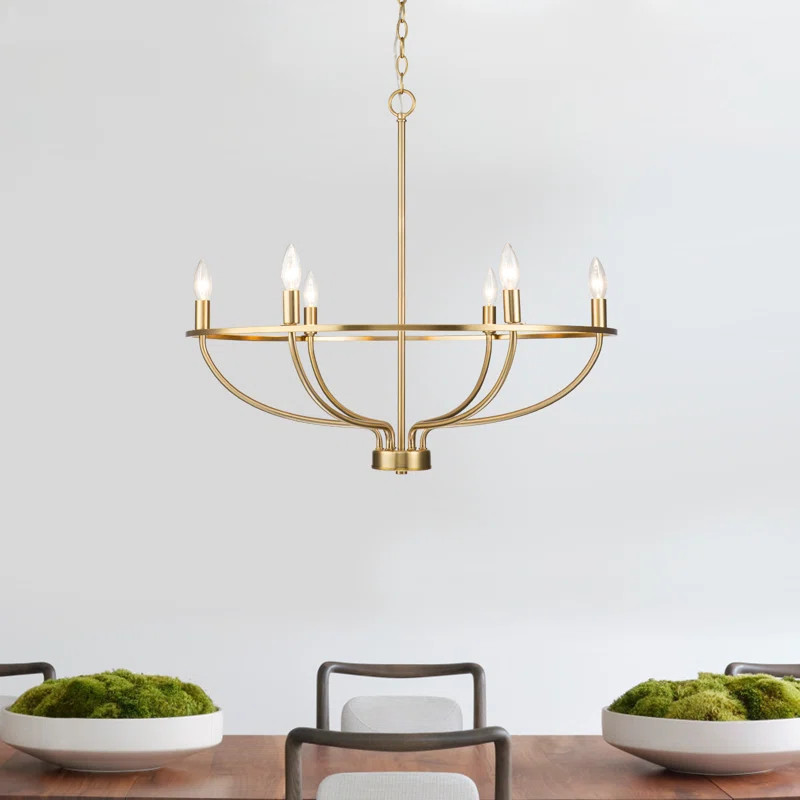 Lucerito 6 - Light Dimmable Wagon Wheel Chandelier | Wayfair North America
