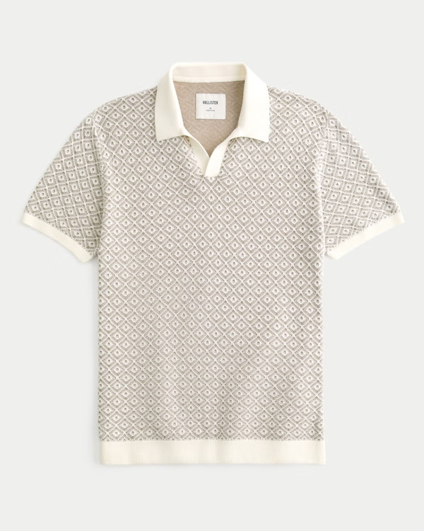 Men's Pattern Sweater Polo | Men's Tops | HollisterCo.com | Hollister (US)