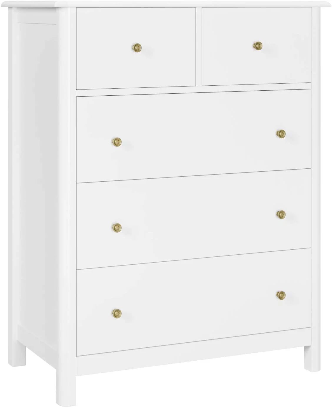 Homfa Horizontal Dresser Modern Dresser of 5 Drawers, Dresser Chest with Easy Pull Handle for Bed... | Walmart (US)