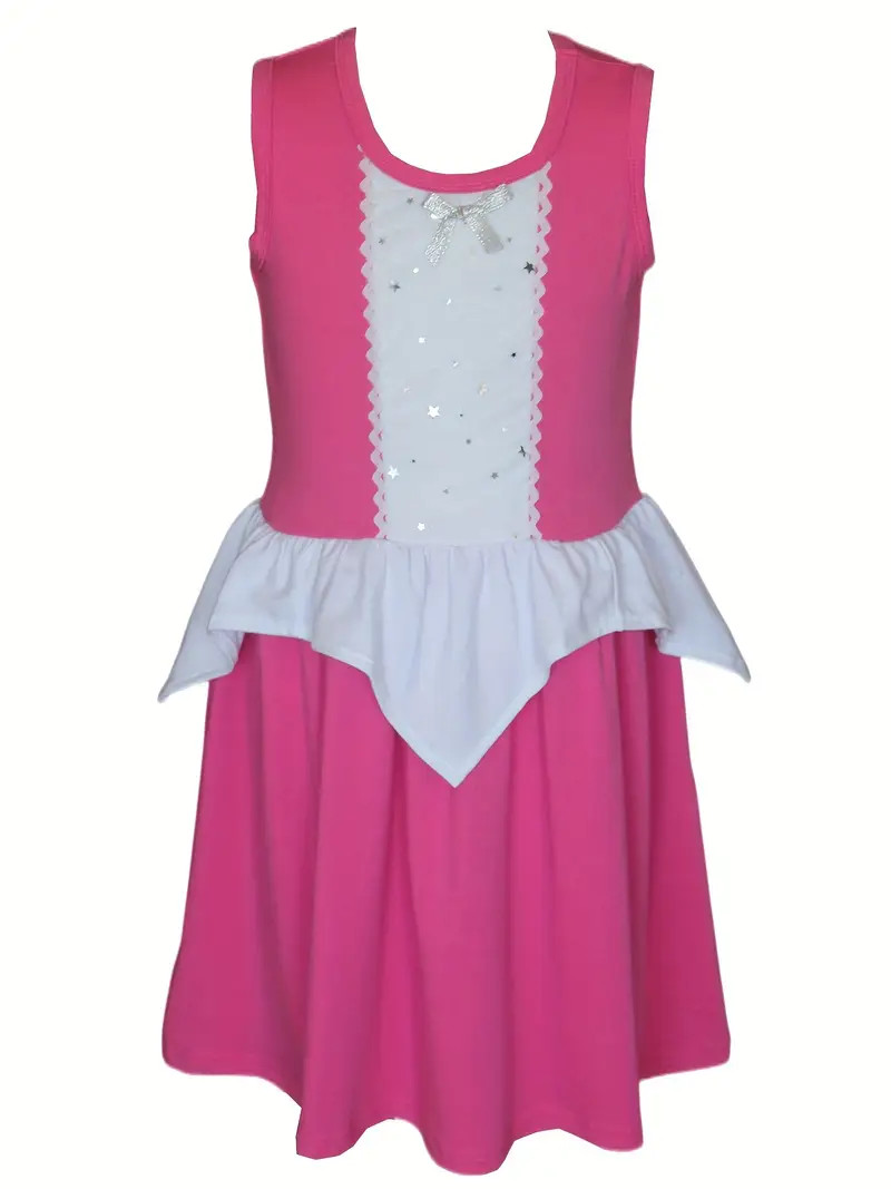 Girls Princess Dress Sleeveless Star Sequin Decor Halloween - Temu | Temu Affiliate Program