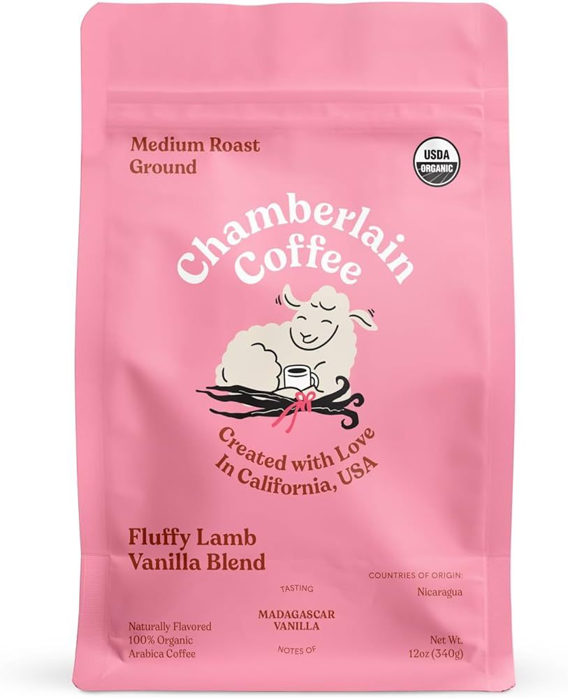 Chamberlain Coffee Fluffy Lamb Vanilla Blend - Medium Roast Ground Coffee Beans with Notes of Mad... | Amazon (US)