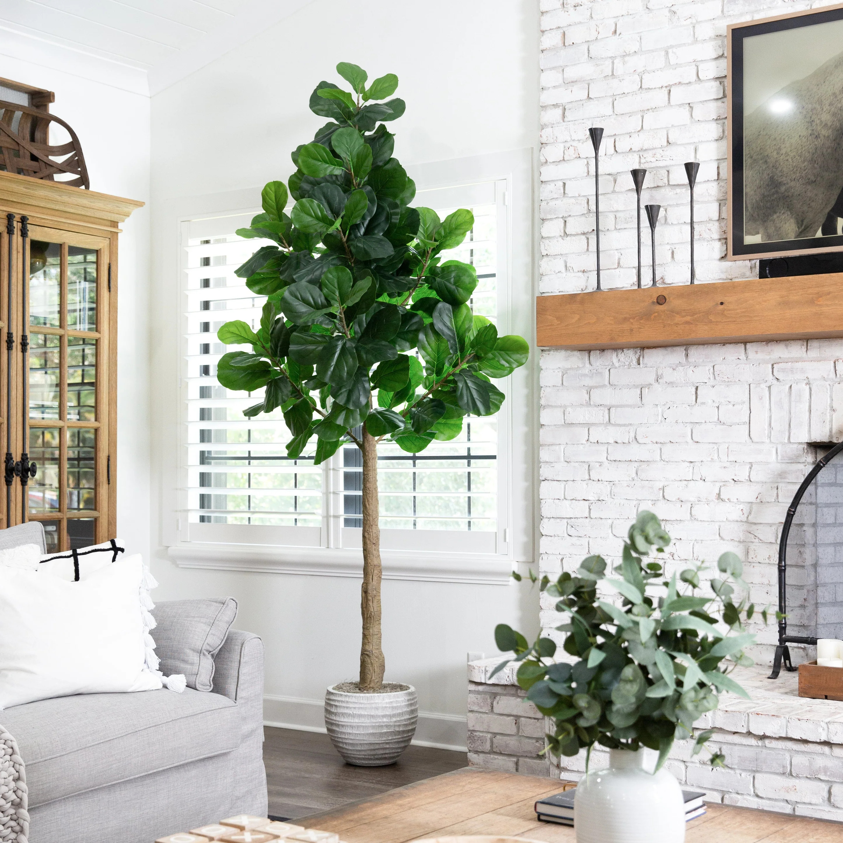 9’ Artificial Fiddle Leaf Fig Tree | Nearly Natural | Nearly Natural