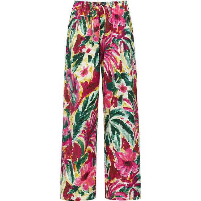 Montce Swim | Drawstring Pant, Isla Floral | Linen (Florals, Size X-Large) | Maisonette | Maisonette