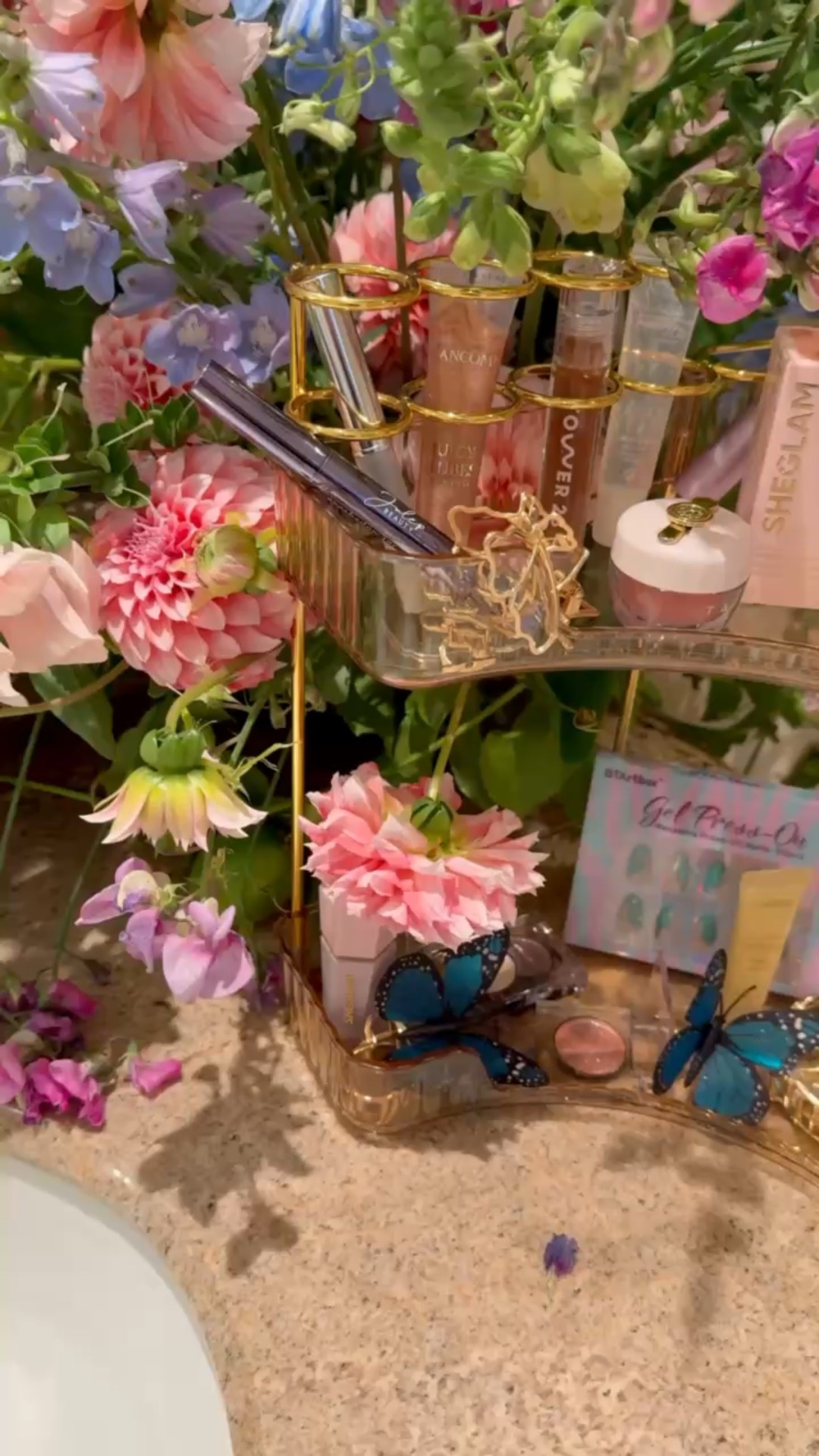 The perfect little organizer for any vanity or bathroom corner. I love the slots for makeup brushes or tube products—it keeps everything neat, pretty, and within reach 🤍

#LTKBeauty #LTKOver40 #LTKHome