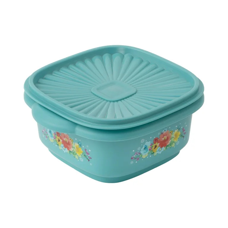 The Pioneer Woman 5 Cup Plastic Food Storage Container with Lid, Breezy Blossom | Walmart (US)