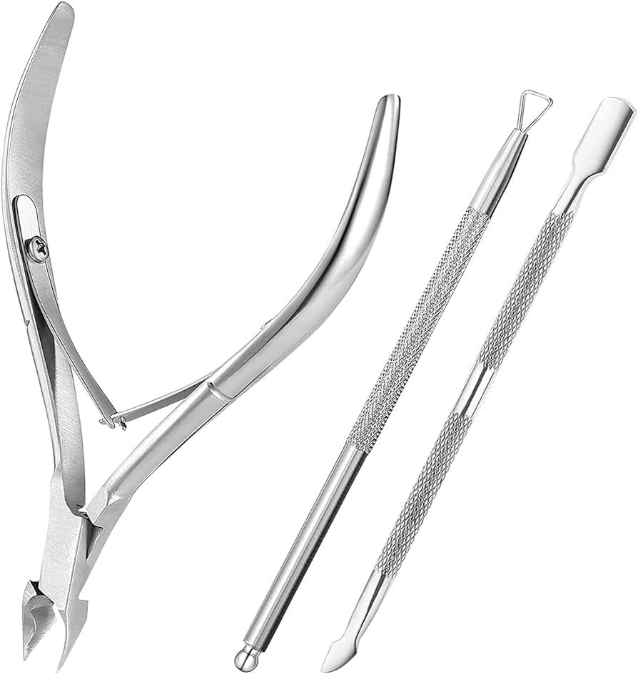 Cuticle Trimmer Cuticle Pusher, Cuticle Remover Cuticle Nippers Professional Stainless Steel Cuti... | Amazon (US)
