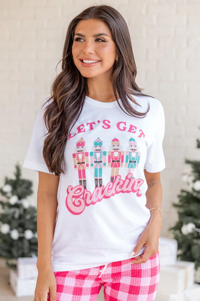 Lets Get Crackin White Graphic Tee | Pink Lily