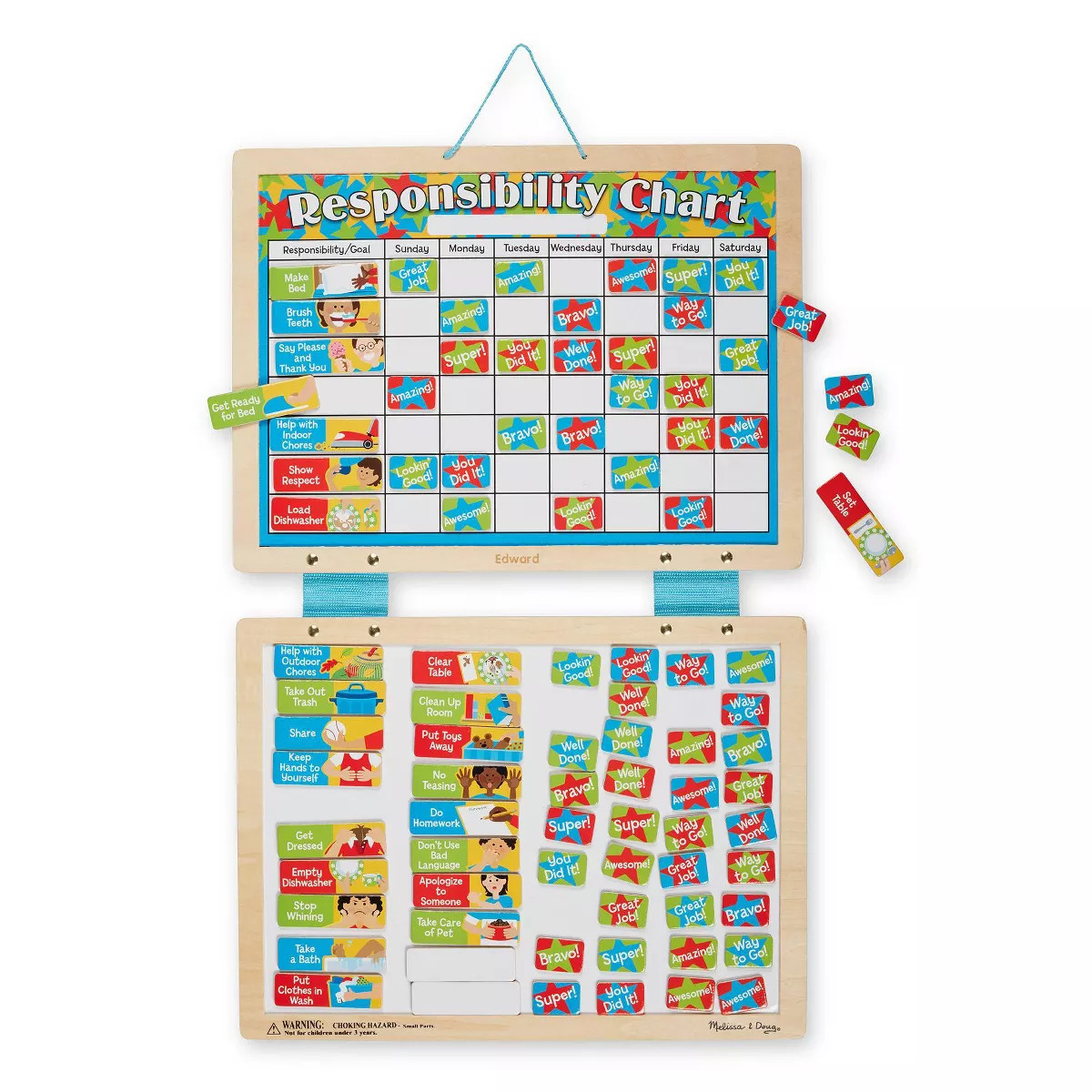 Melissa & Doug Magnetic Wooden Responsibility Chart | Target