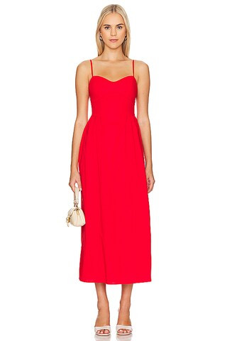 Show Me Your Mumu Allegra Midi Dress in Cherry Poplin from Revolve.com | Revolve Clothing (Global)
