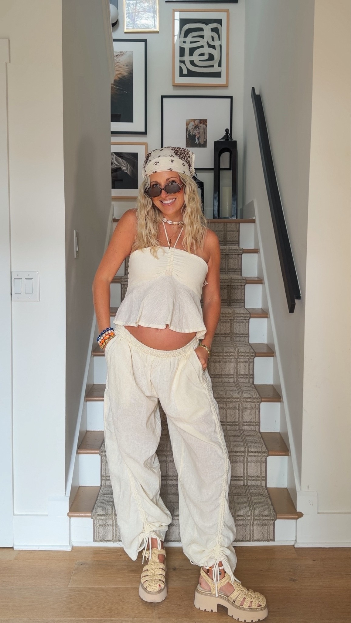 Vacation Outfits | Bump Friendly | Colorful Outfits | Comfy Vacation Style | 16 Weeks Pregnant 
Wearing XS in the set!

#LTKSeasonal #LTKBump #LTKTravel