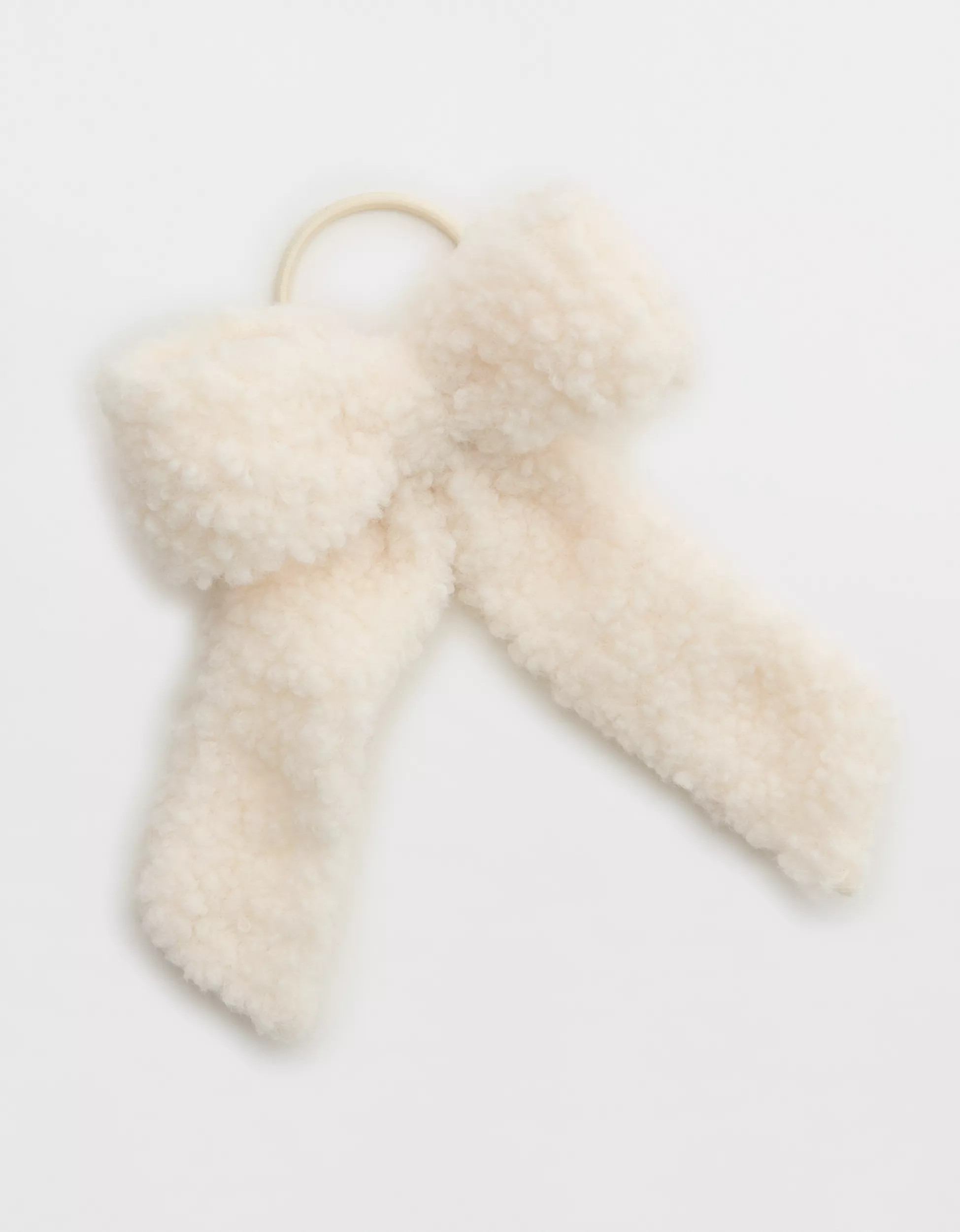 Aerie Sherpa Bow Hair Clip | Aerie
