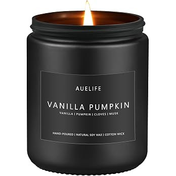 Fall Candle, Vanilla Pumpkin Scented for Home, Soy Wax | Autumn aromatherapy candle; 50-Hour Burn... | Amazon (US)