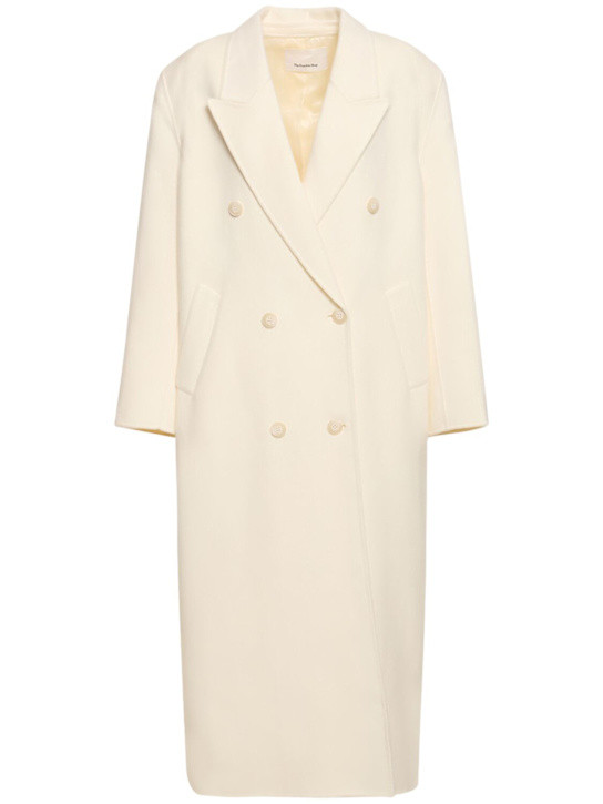 Gaia double breast wool blend long coat | Luisaviaroma
