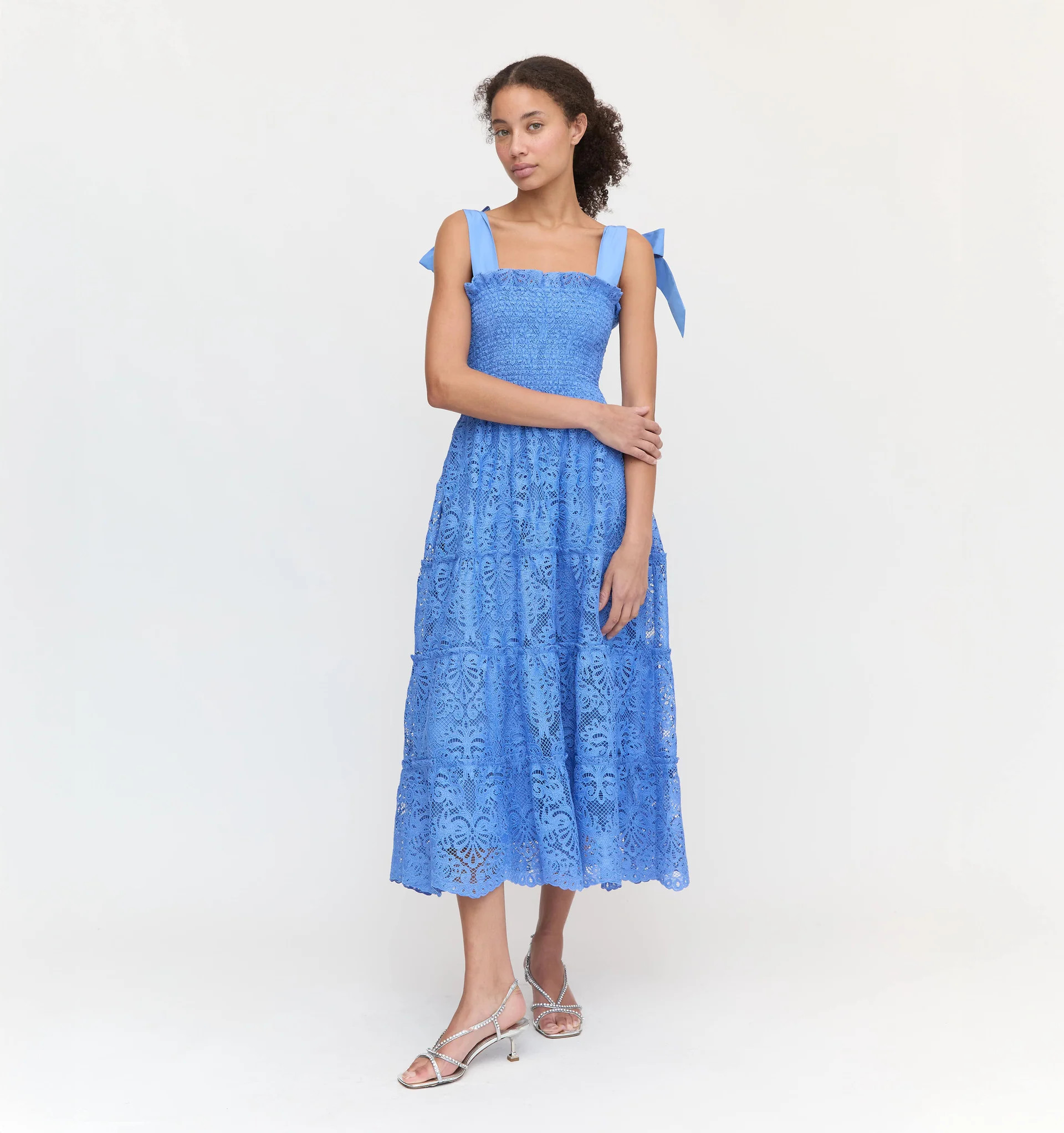 The Ribbon Ellie Nap Dress - Sky Blue Lace | Hill House Home US