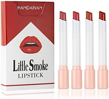 Emirde 4 Colors Matte Cigarette Lipstick Pack Set Tube Nude Red Lips Long Lasting Waterproof Liqu... | Amazon (US)