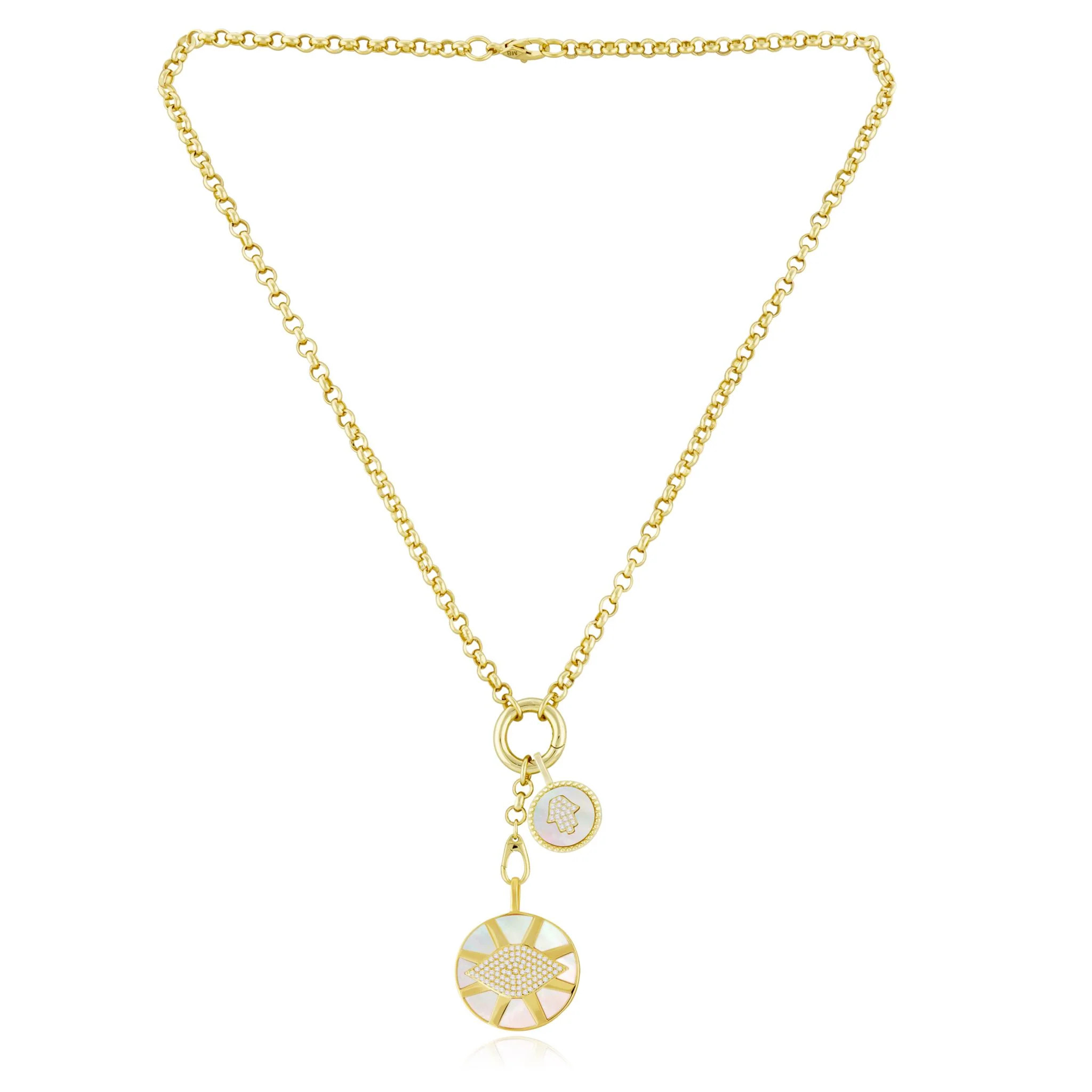 18 Inch Gold Rolo Chain Necklace for Pendants | MB Styles
