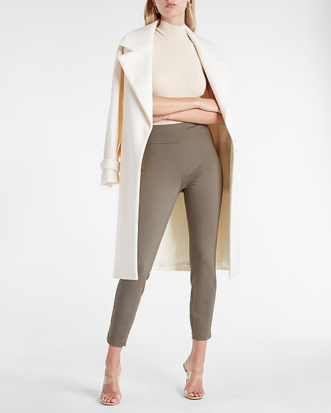 High Waisted Luxe Comfort Knit Columnist Ankle Pant | Express