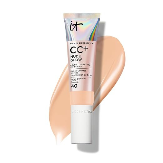IT Cosmetics CC+ Cream Nude Glow Foundation with SPF 40 - Healthy Glow Tint | Amazon (US)