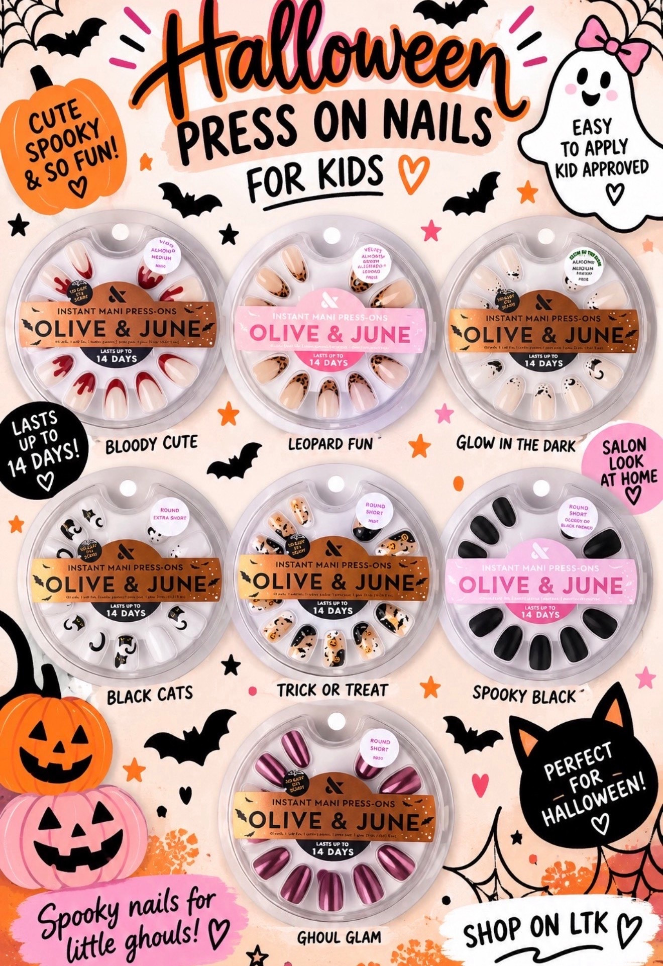 I cannot wait for my daughter’s press on nails to arrive! These are so cute for Halloween for kids! Tweens and teens will just love these!

#LTKBeauty