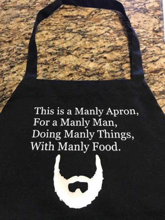 Manly Apron, Funny BBQ Apron for Men,  Grilling Apron, BBQ gift, Multiple Styles, Free Shipping | Etsy (US)