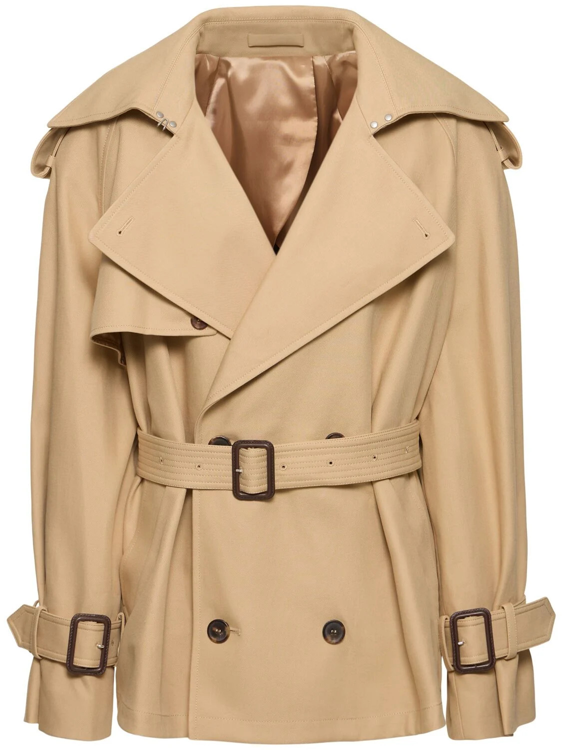 Cropped Cotton Trench Coat | Luisaviaroma