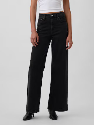 High Rise Stride Wide-Leg Jeans | Gap (US)