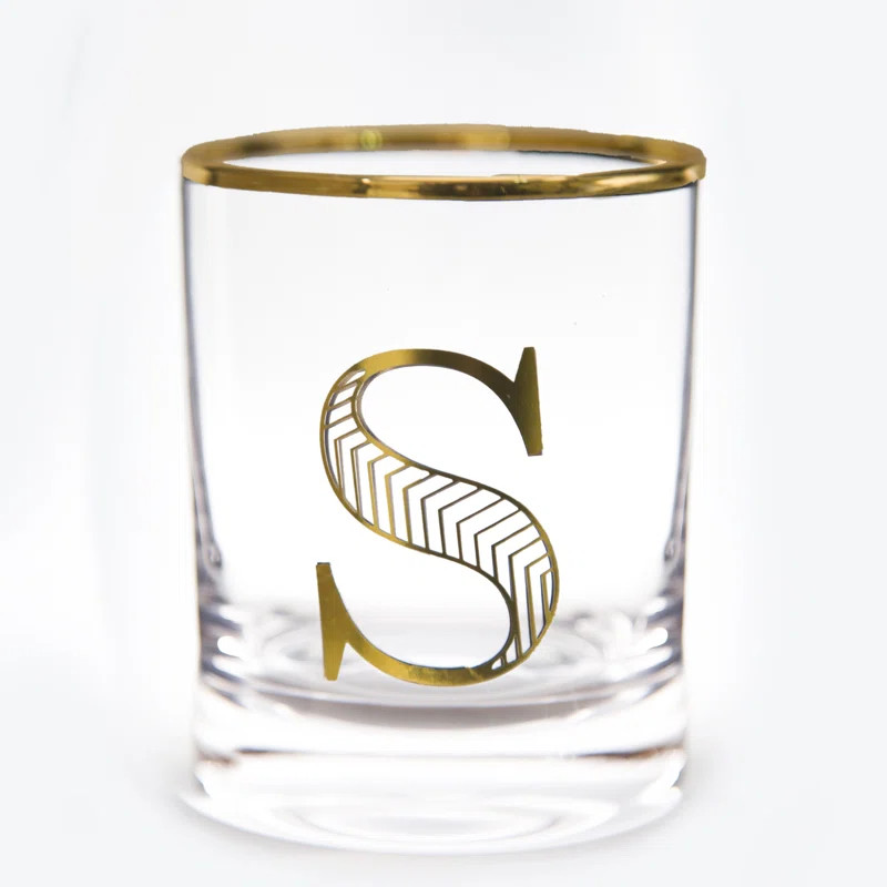 Monogram DOF 11 oz. Whiskey Glass (Set of 4) | Wayfair North America